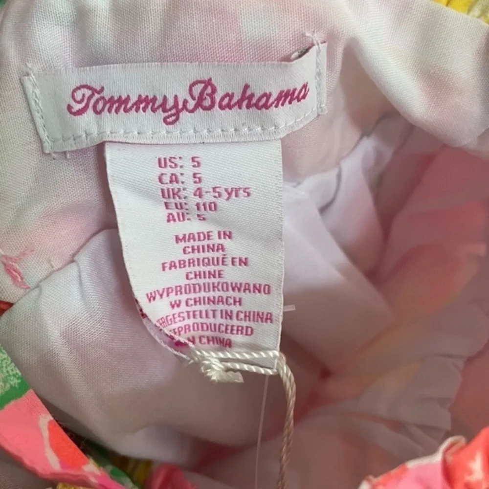 Tommy Bahama pink cotton floral‎ sundress size 5 NWT